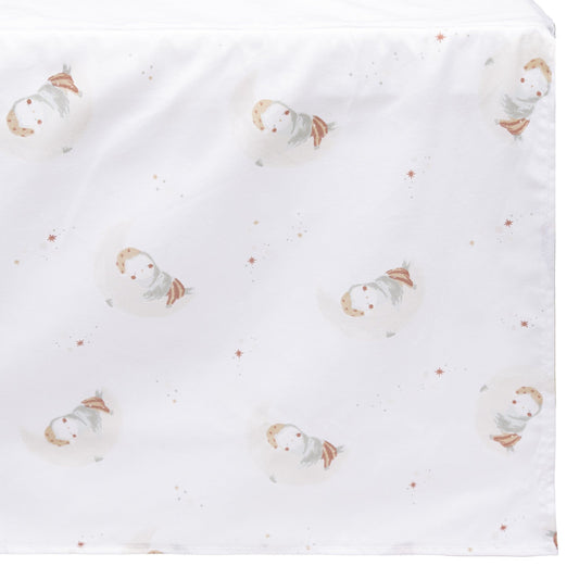 Crib bed skirt - Owls