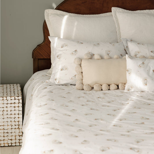 Housse de lit 54" et 2 cache-oreillers - Hiboux