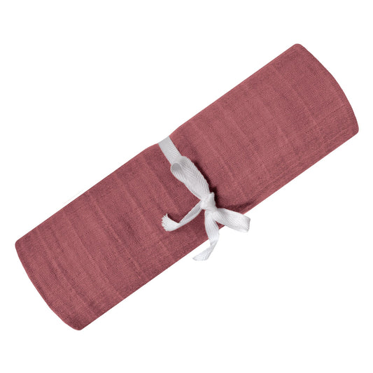 Cotton muslin swaddle - Raspberry