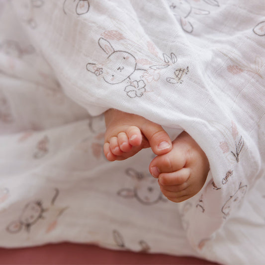 Cotton muslin swaddle - Bunnies