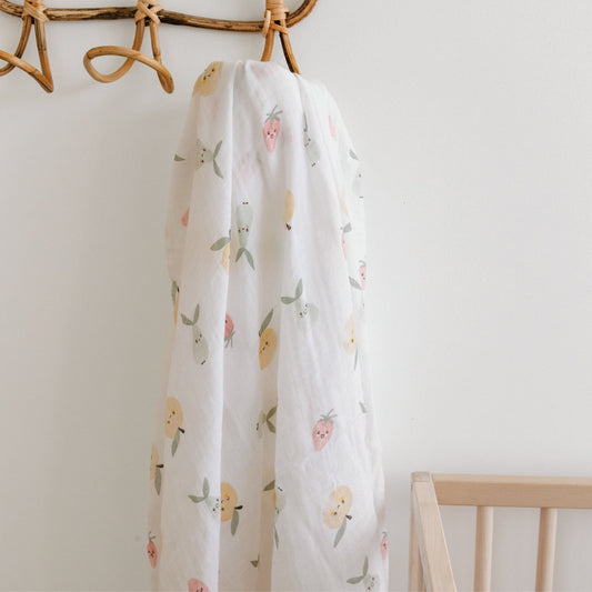 Cotton muslin swaddle - Fruits