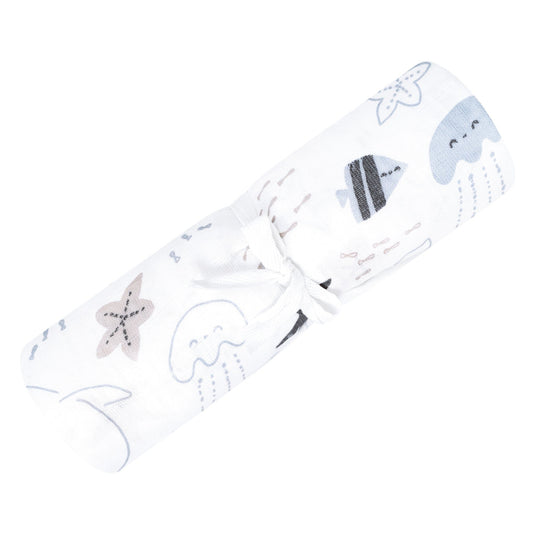 Cotton muslin swaddle - Sea