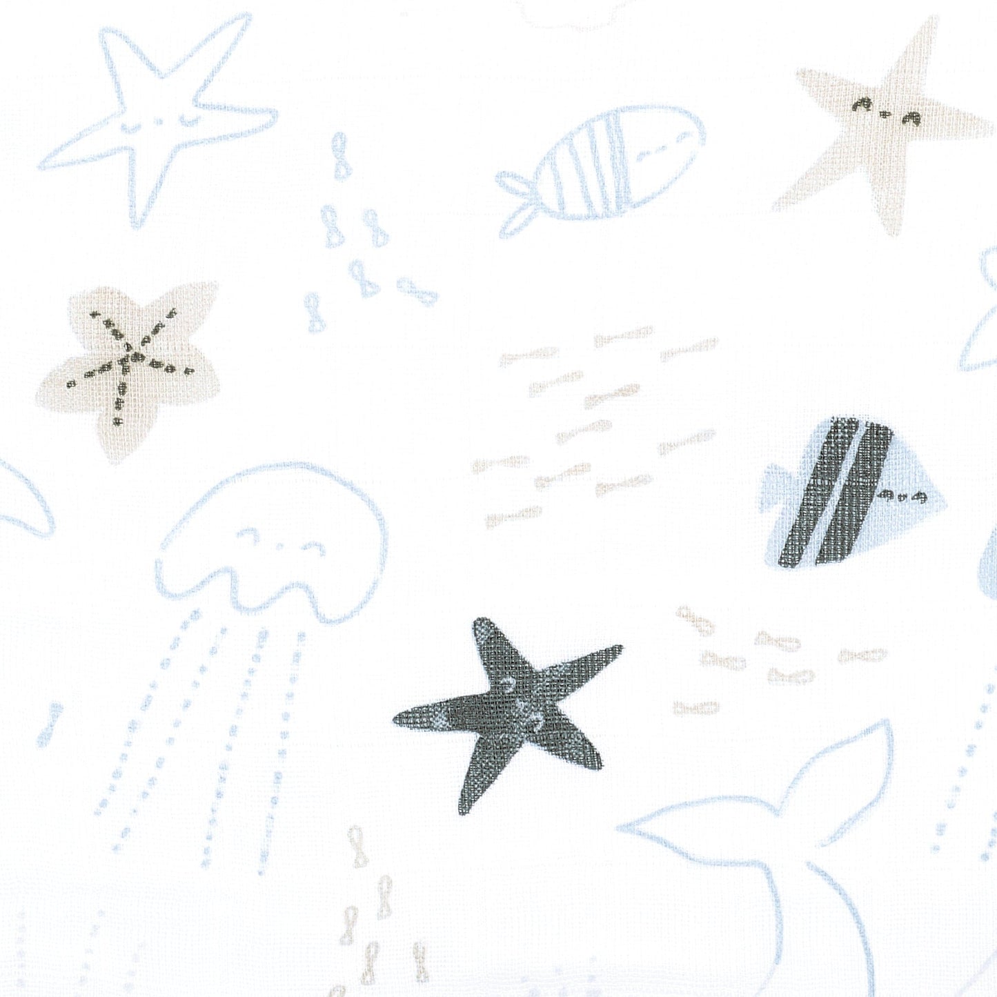 Cotton muslin swaddle - Sea