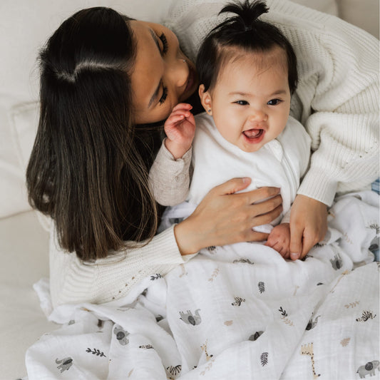 Cotton muslin swaddle - Safari