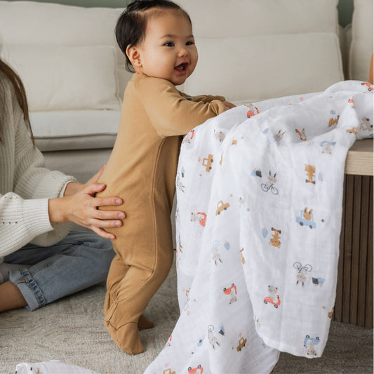 Cotton muslin swaddle - Transports
