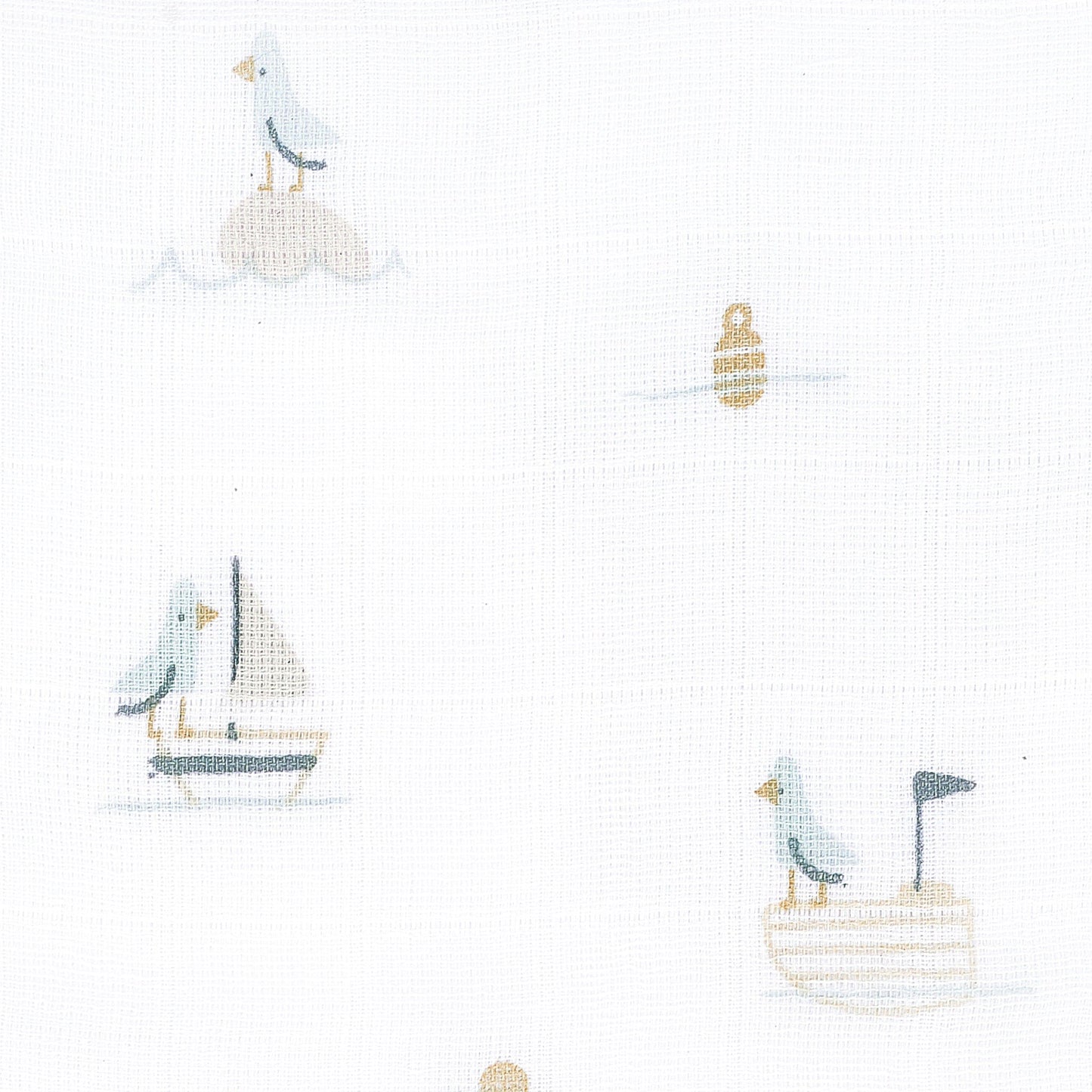 Cotton muslin swaddle - Boats