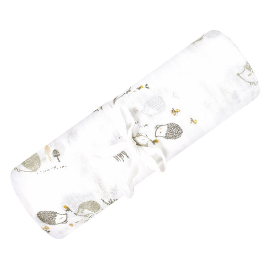 Cotton muslin swaddle - Hedgehogs