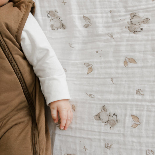 Cotton muslin swaddle - Mice