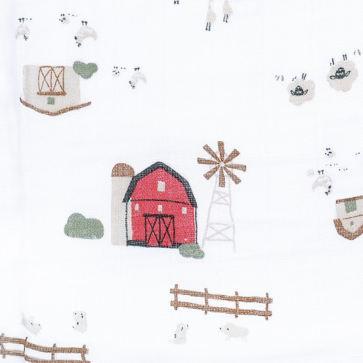 Cotton muslin sleep sack - Farm (0.7 tog)