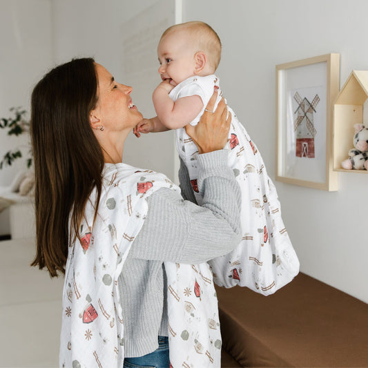 Cotton muslin sleep sack - Farm (0.7 tog)