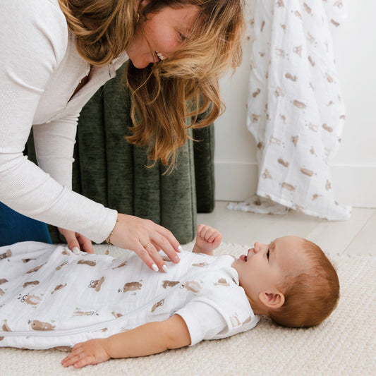 Cotton muslin sleep sack - Moles (0.7 tog)