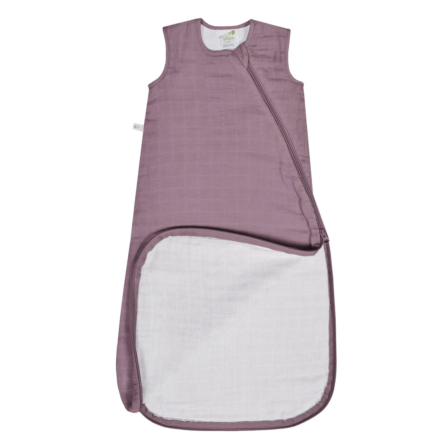 Cotton muslin sleep sack - Plum (0.7 tog)