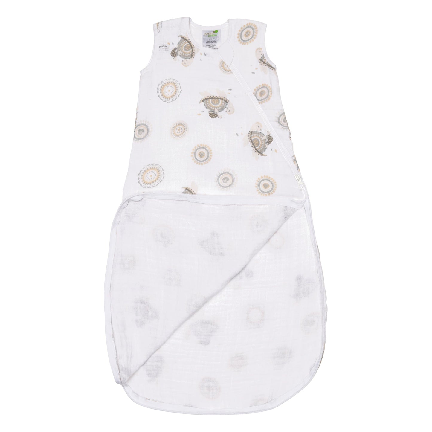 Sac de nuit mousseline de coton - Tortues (0.7 tog)
