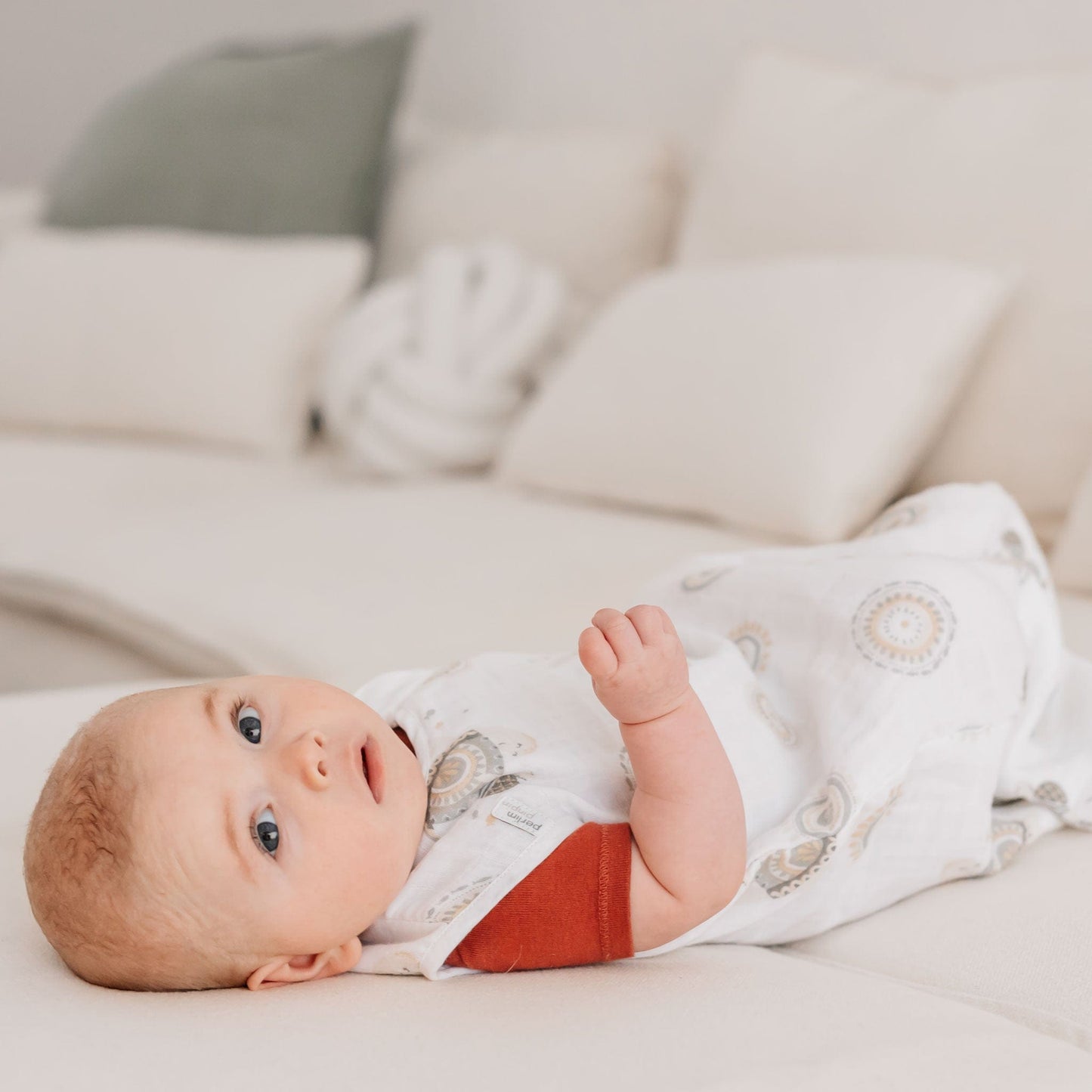 Cotton muslin sleep sack - Turtles (0.7 tog)