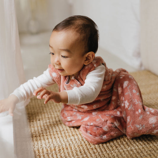 Plush sleep bag - Flowers (1.5 togs)