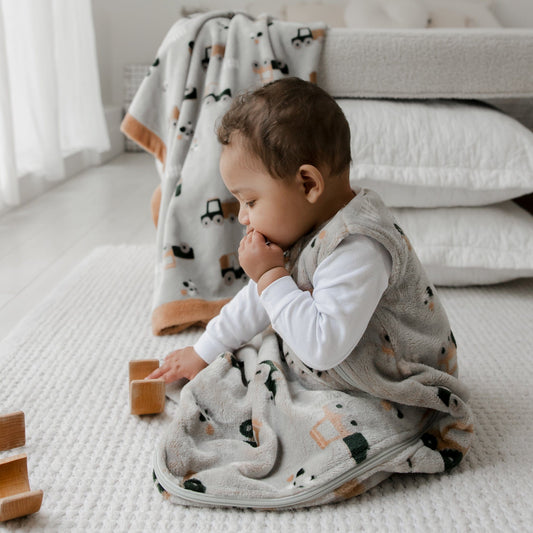 Plush sleep sack - Tractors (1.5 togs)