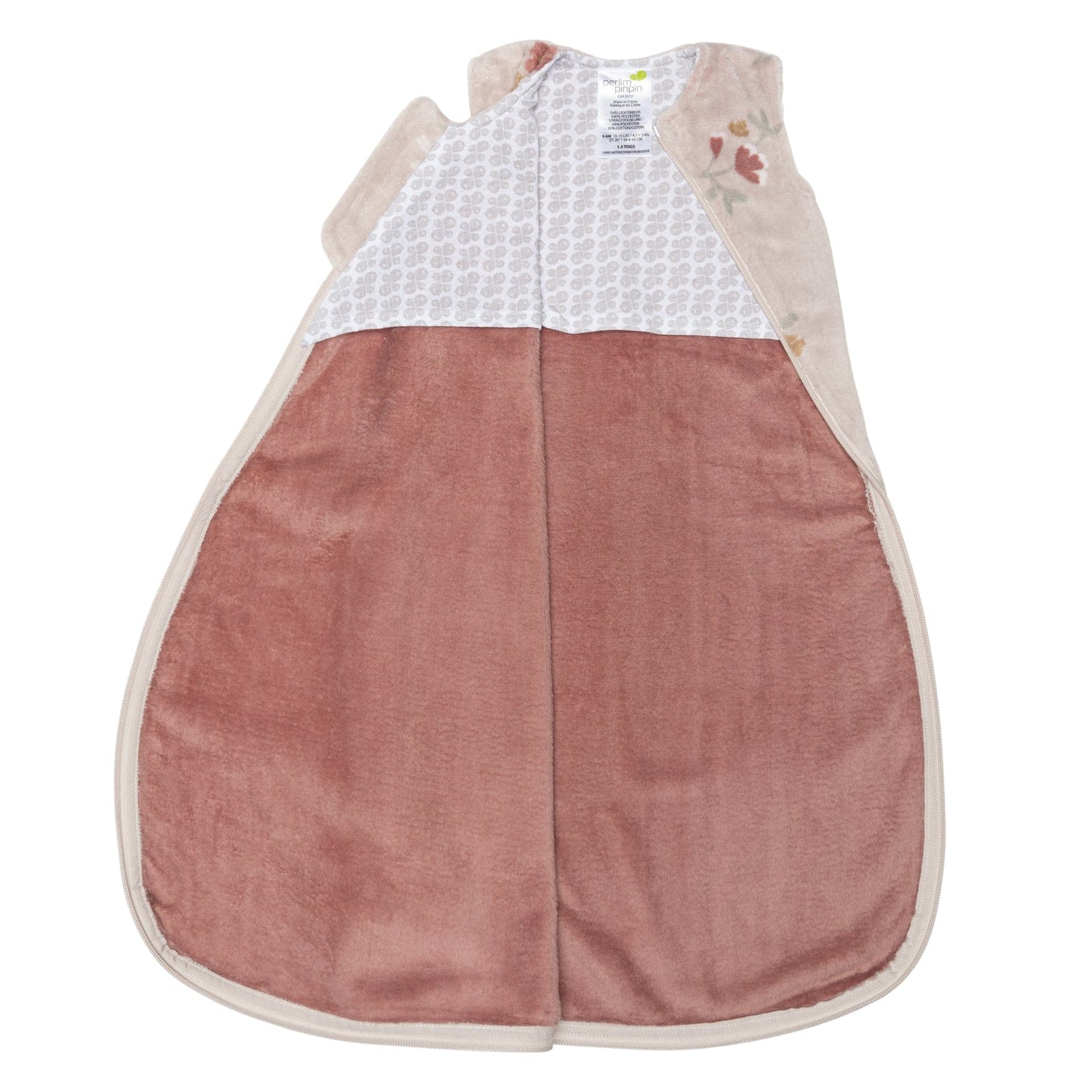 Sac de nuit en peluche - Floral (1.5 Togs)