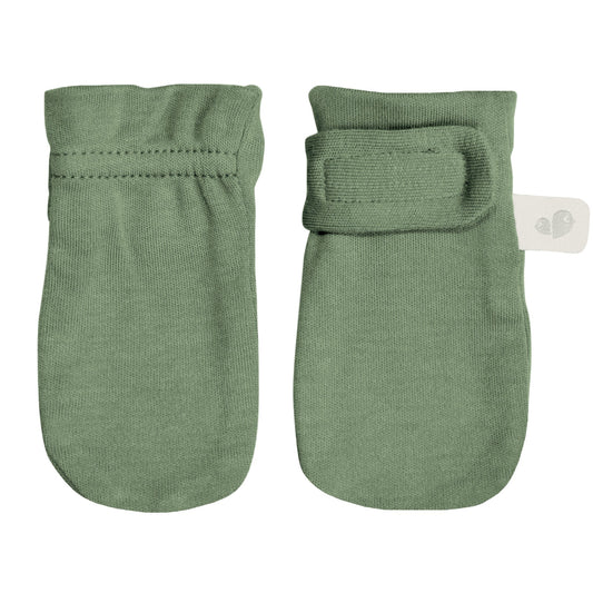 Newborn bamboo scratch mittens - Hunter Green