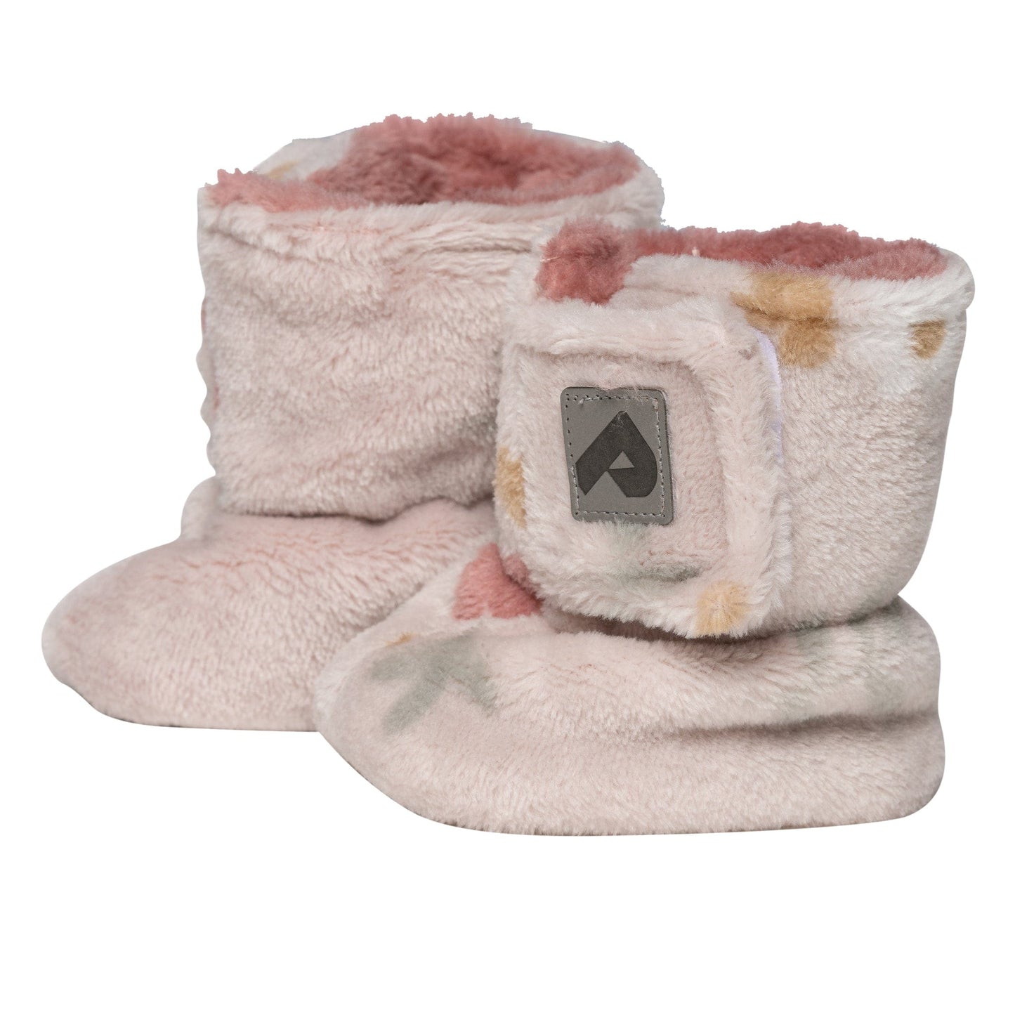 Pantoufles en peluche double épaisseur - Floral
