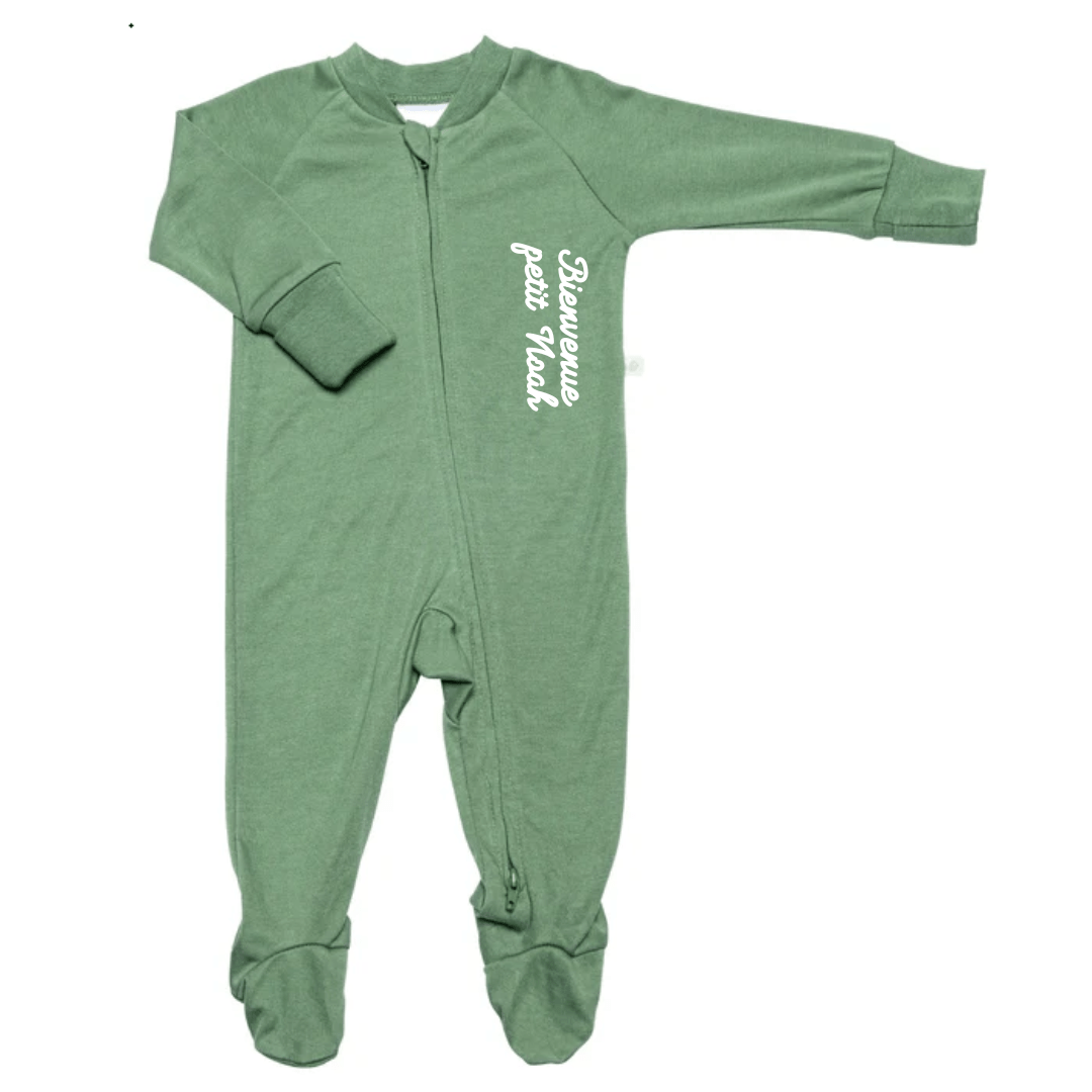 Bamboo baby sleeper - Hunter Green