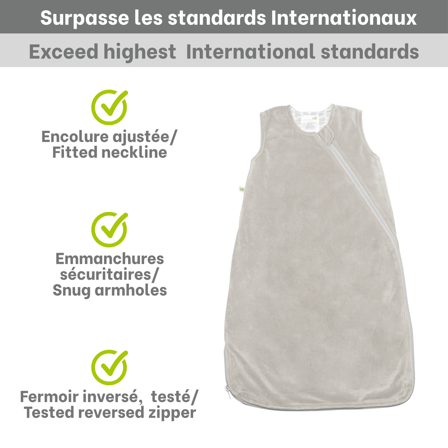 Velour sleep sack - Taupe (2.5 togs)
