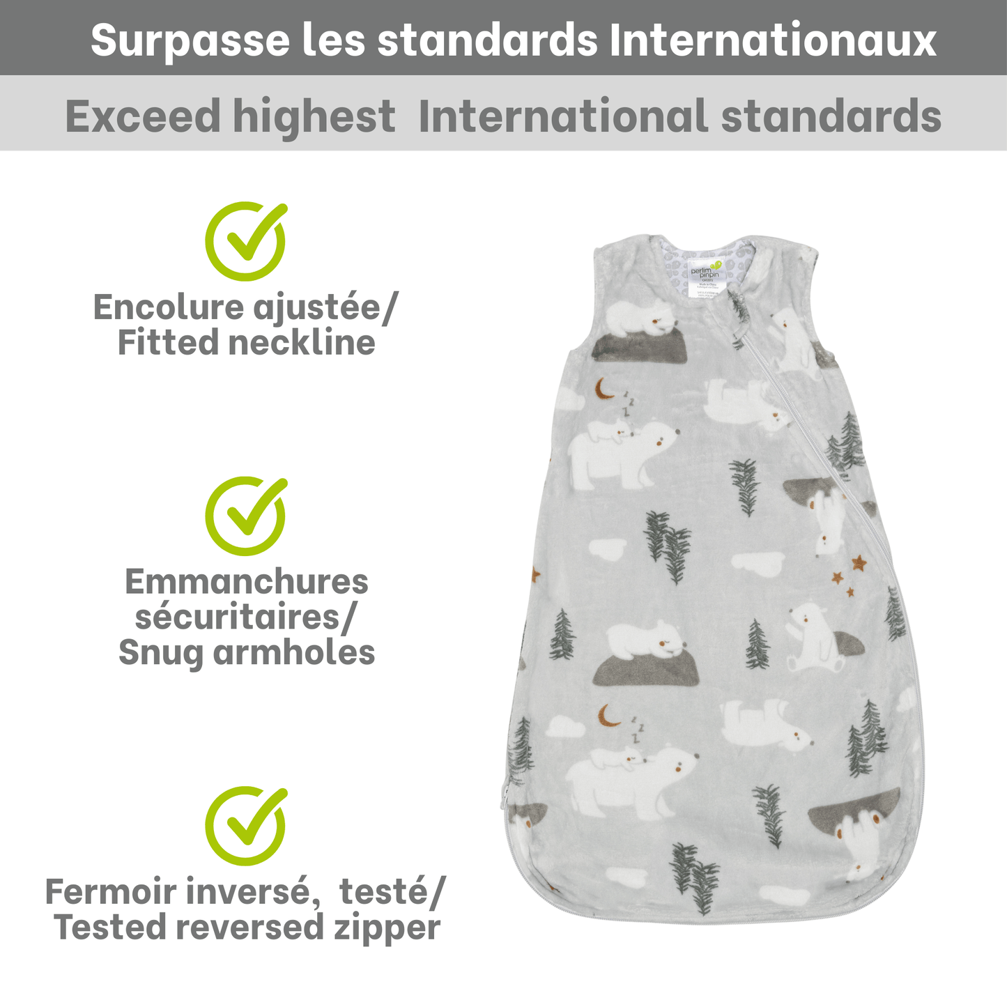 Sac de nuit en peluche - Ours (1.5 Togs)