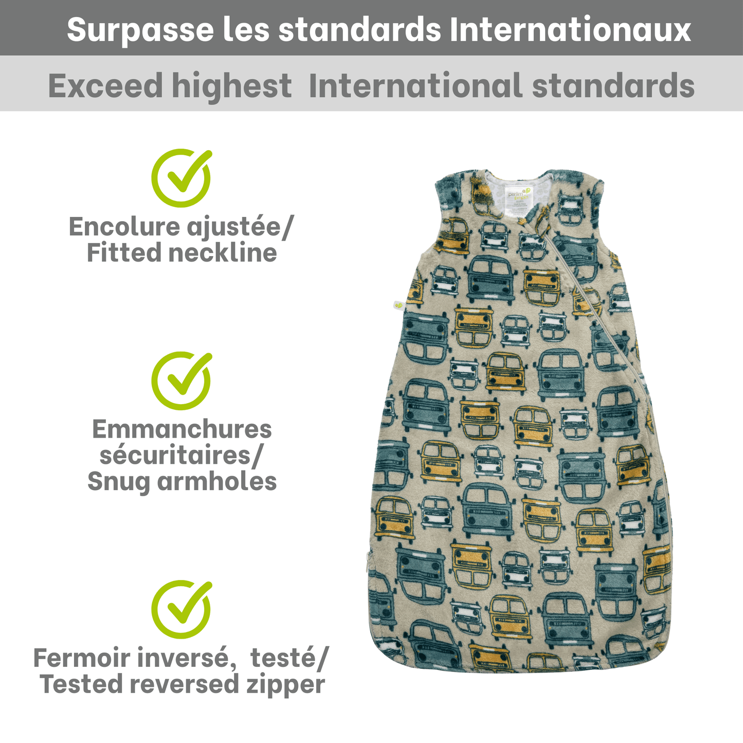 Sac de nuit en peluche - Camionnettes (1.5 Togs)