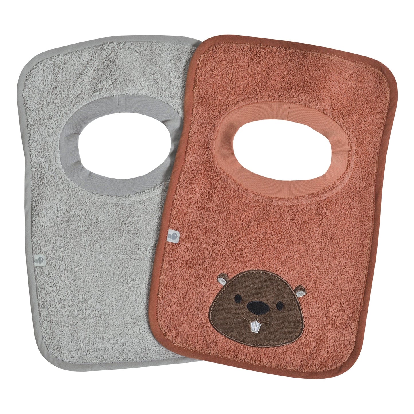 2 Terry bibs set - Beaver