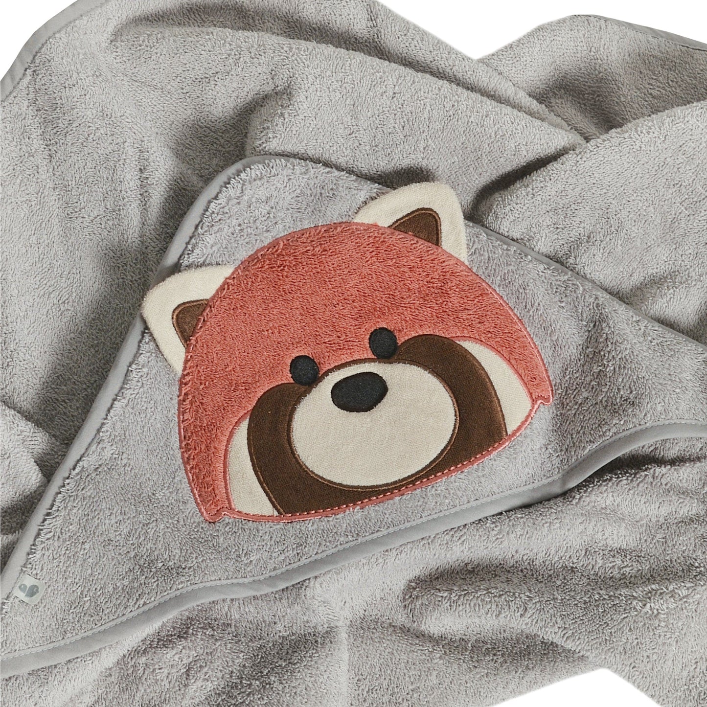 Serviette à capuchon pour bébé - Panda rouge