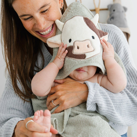 Baby hooded towel - Cow