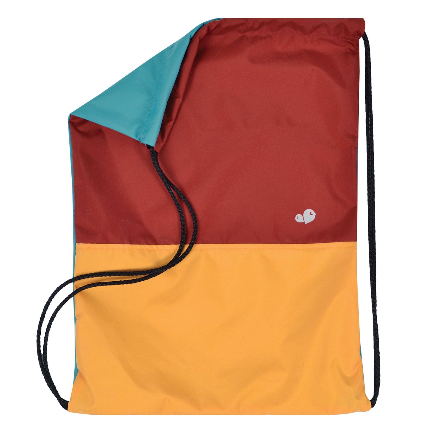 Shoe Bag - Yellow, Teal & Brick Color Block