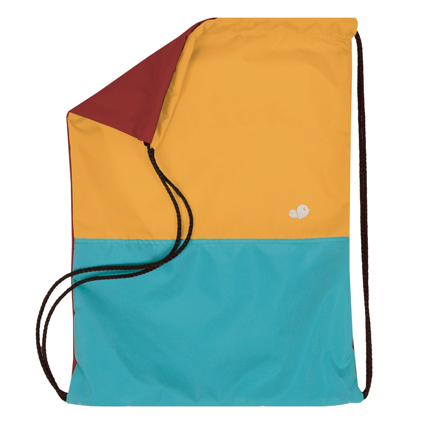 Shoe Bag - Yellow, Teal & Brick Color Block
