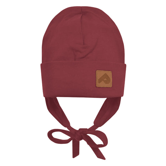 Cotton beanie with ears - Raspberry