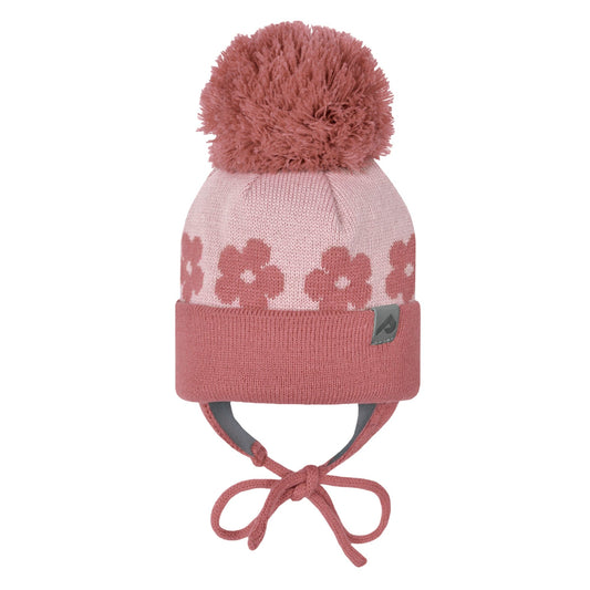 Acrylic hat with fleece lining and ears - Seashell/Punch