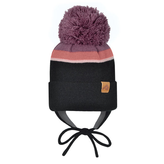 Acrylic hat with fleece lining and ears - Pinot/Punch/Seashell/Black