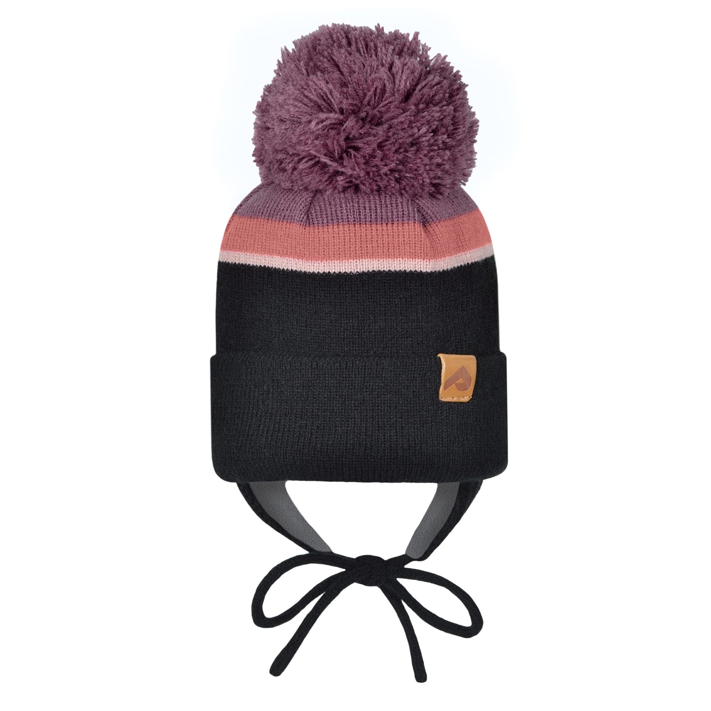 Acrylic hat with fleece lining and ears - Pinot/Punch/Seashell/Black