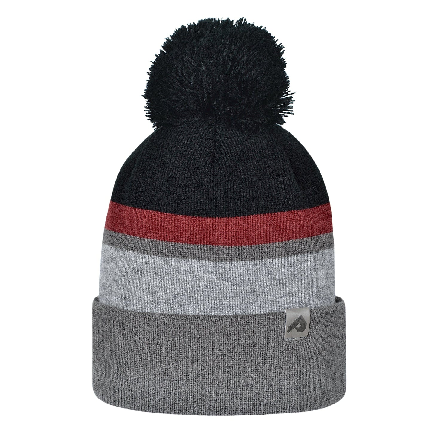 Acrylic hat with fleece lining - Black/Grenat/Pebble/Slate