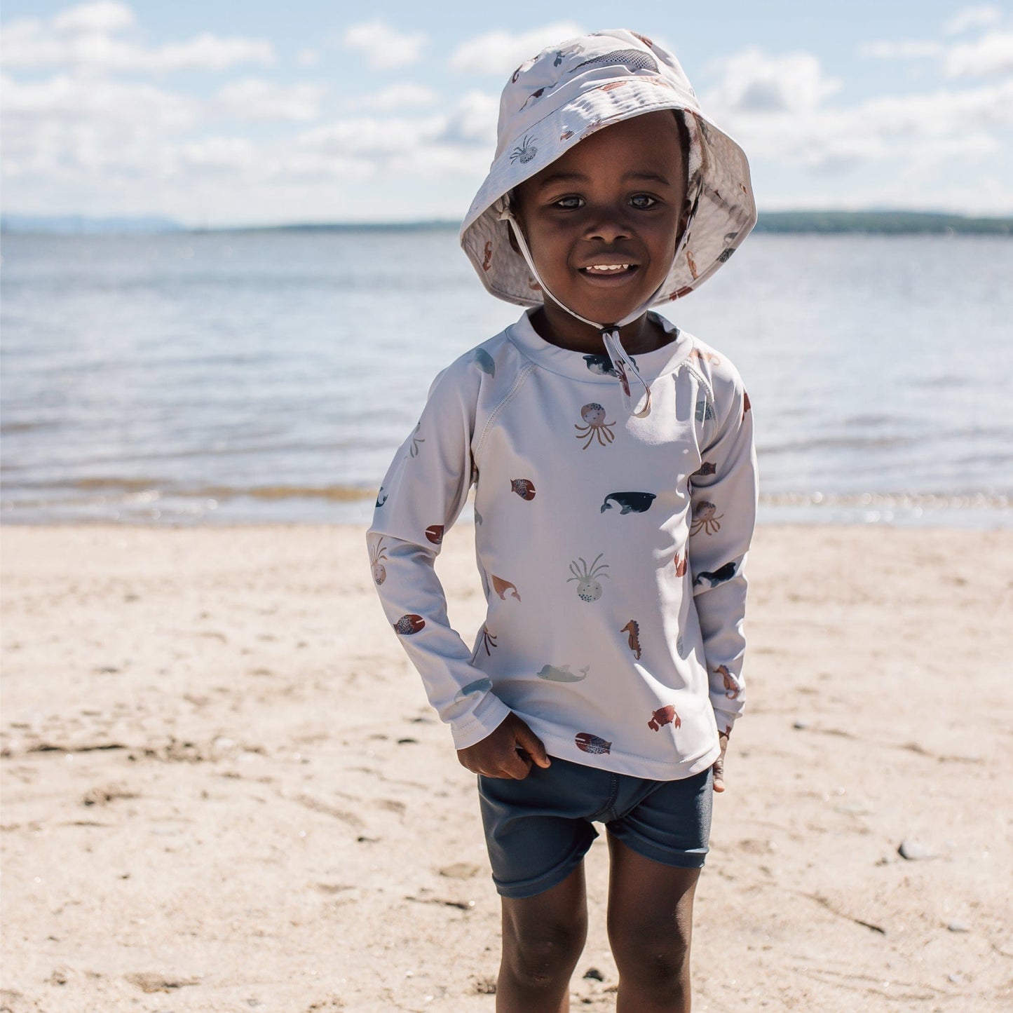 Short de plage - Marine