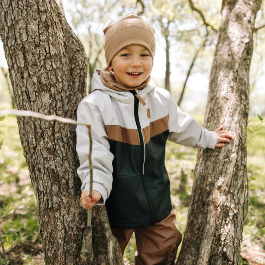 Ensemble 2 pièces mi-saison pour garçons - Sable, toffee & noir