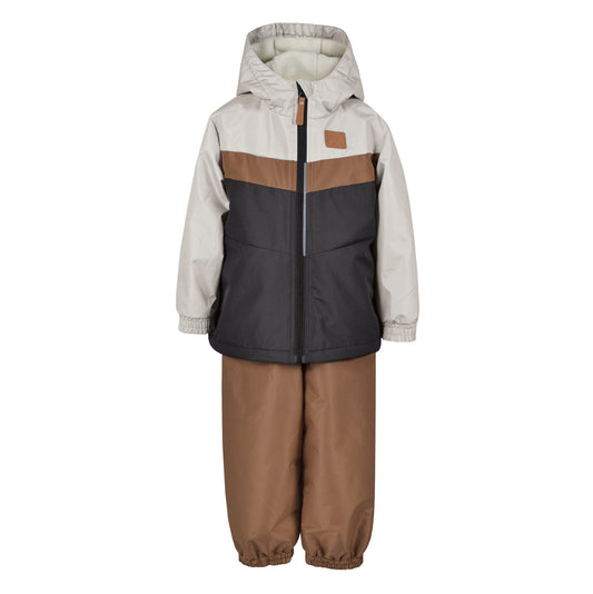 Ensemble 2 pièces mi-saison pour garçons - Sable, toffee & noir