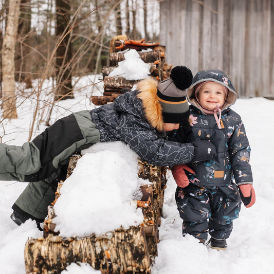 One piece baby snowsuit - Nature