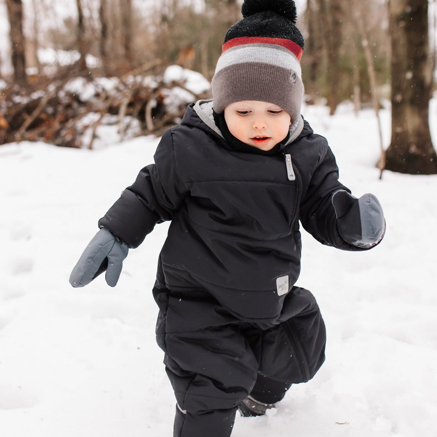 Habit de neige 1 pièce pour bébé - Noir