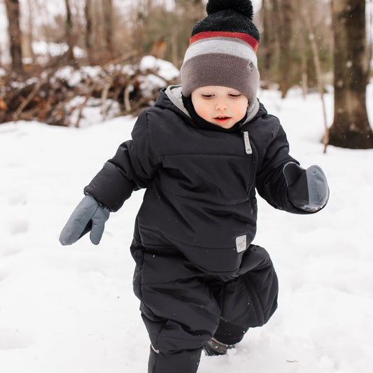 One piece baby snowsuit - Black