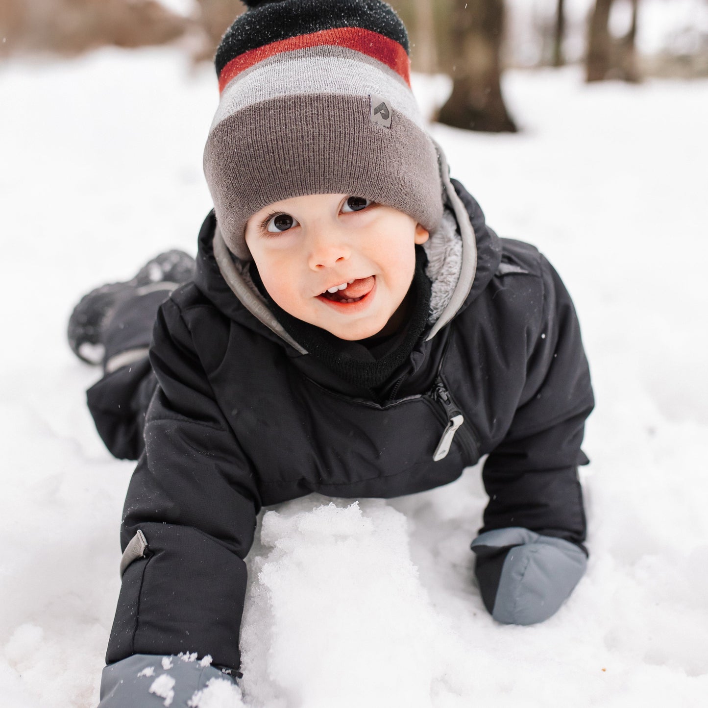 Habit de neige 1 pièce pour bébé - Noir