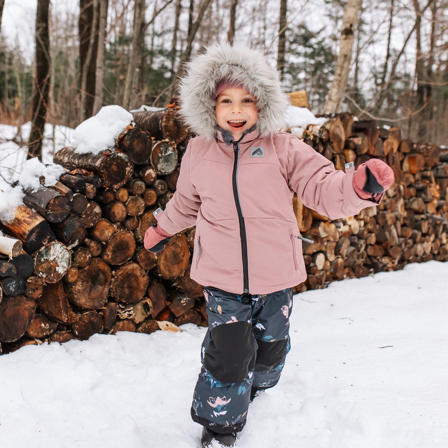 Two piece kid snowsuit - Peony
