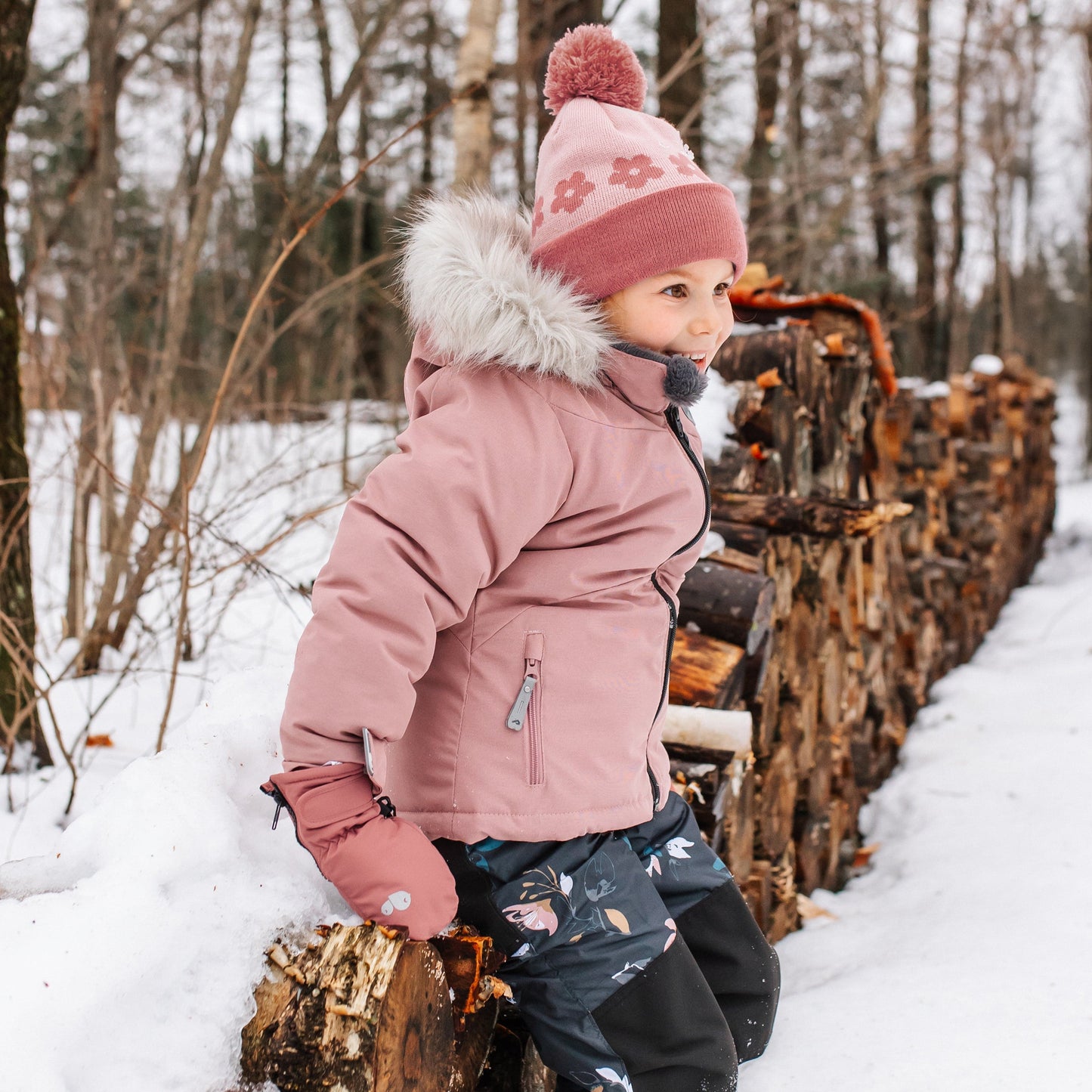 Two piece kid snowsuit - Peony