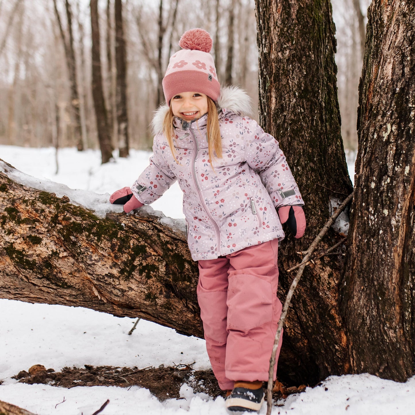 Two piece kid snowsuit - Floral
