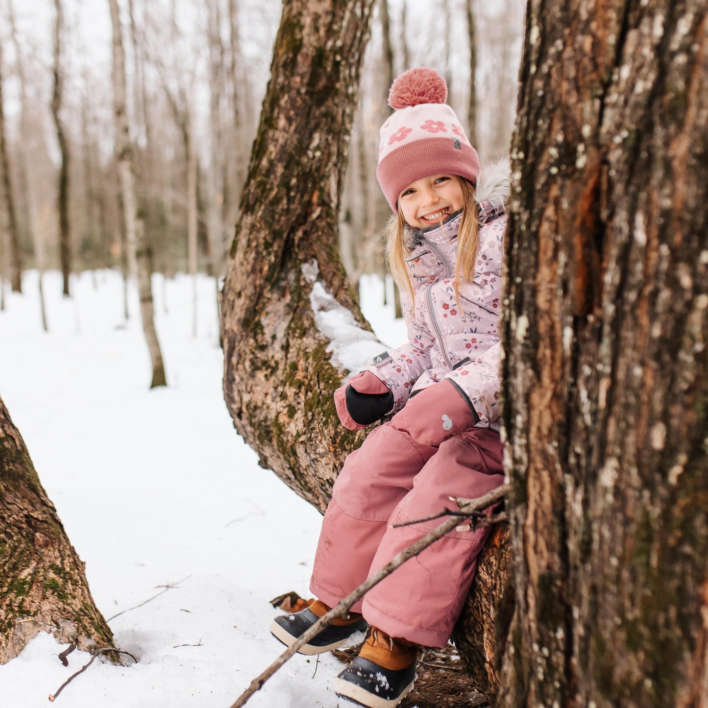 Two piece kid snowsuit - Floral