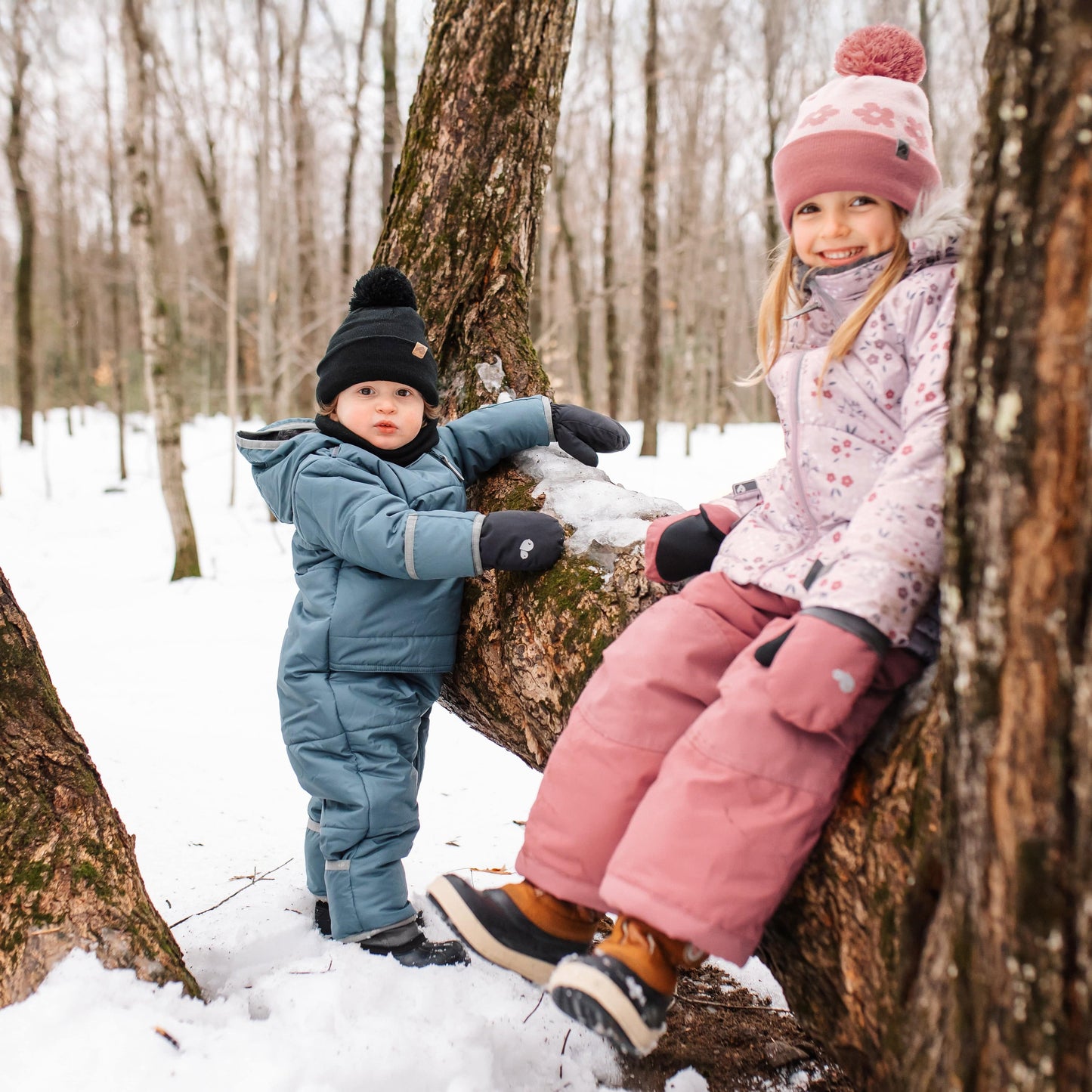Two piece kid snowsuit - Floral