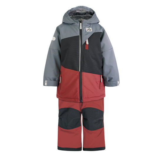 Two piece kid snowsuit - Garnet, Black & Stark
